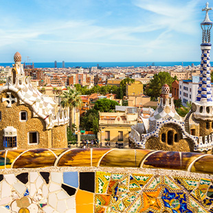 Uitzicht over Park Güell